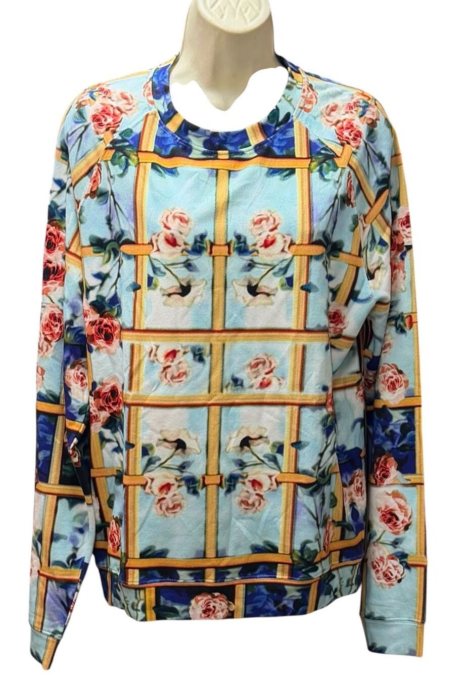 Mary Katrantzou Resort Wear Pullover Sweatshirt Folli Rose NWT Size Medium